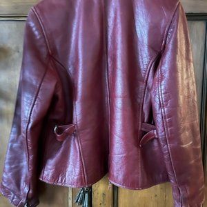 SOLD - Vintage Leather Motorcycle Jacket Made in the USA